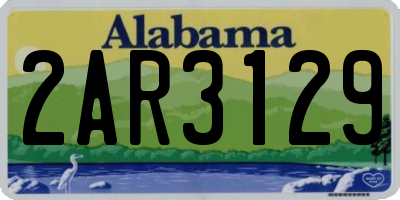 AL license plate 2AR3129