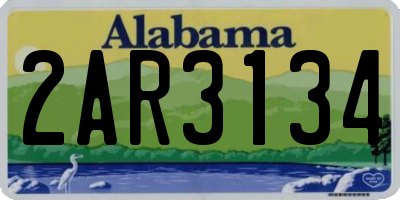 AL license plate 2AR3134