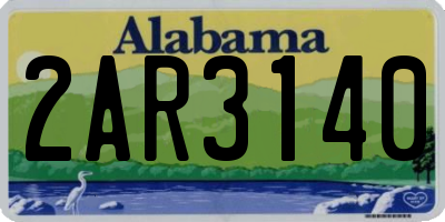 AL license plate 2AR3140