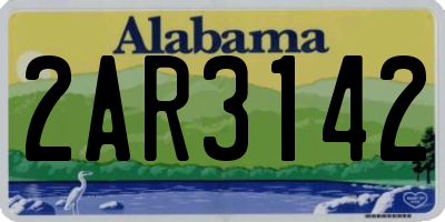 AL license plate 2AR3142