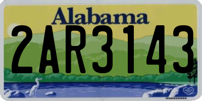 AL license plate 2AR3143