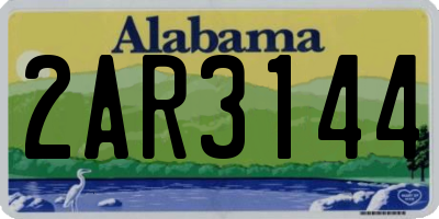 AL license plate 2AR3144