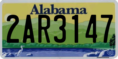 AL license plate 2AR3147