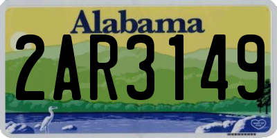 AL license plate 2AR3149