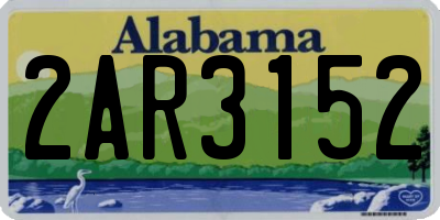 AL license plate 2AR3152