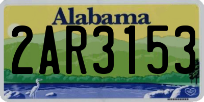 AL license plate 2AR3153