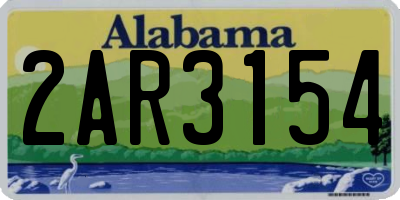 AL license plate 2AR3154
