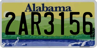 AL license plate 2AR3156