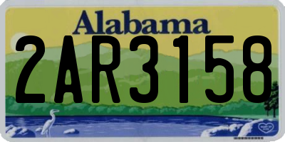 AL license plate 2AR3158