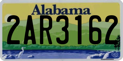 AL license plate 2AR3162