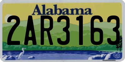 AL license plate 2AR3163