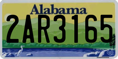 AL license plate 2AR3165