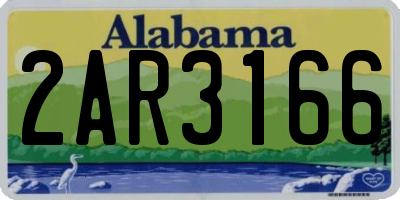 AL license plate 2AR3166