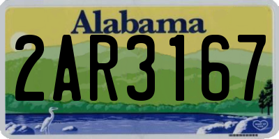 AL license plate 2AR3167