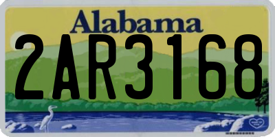AL license plate 2AR3168