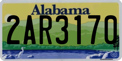 AL license plate 2AR3170
