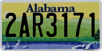 AL license plate 2AR3171