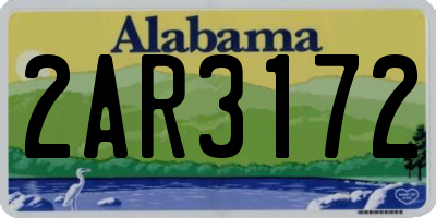 AL license plate 2AR3172
