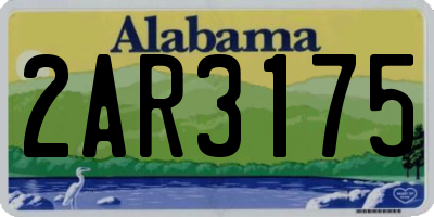 AL license plate 2AR3175
