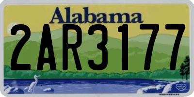 AL license plate 2AR3177