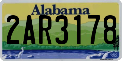 AL license plate 2AR3178