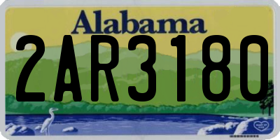 AL license plate 2AR3180
