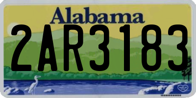 AL license plate 2AR3183