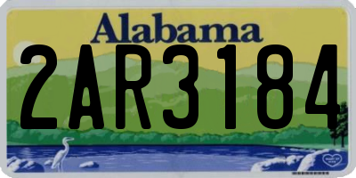AL license plate 2AR3184