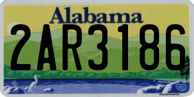 AL license plate 2AR3186