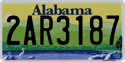 AL license plate 2AR3187