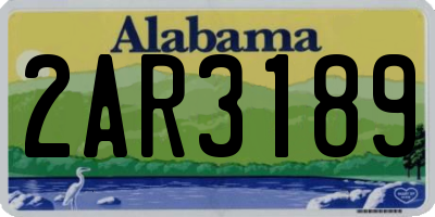 AL license plate 2AR3189