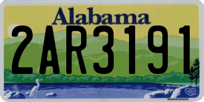 AL license plate 2AR3191