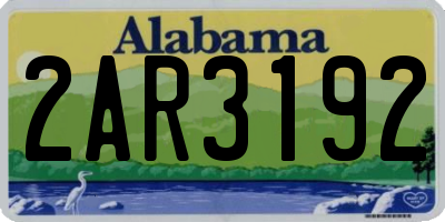 AL license plate 2AR3192
