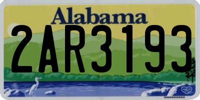 AL license plate 2AR3193