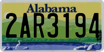 AL license plate 2AR3194