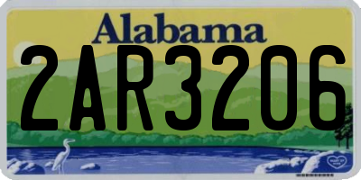 AL license plate 2AR3206