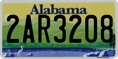AL license plate 2AR3208