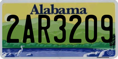 AL license plate 2AR3209