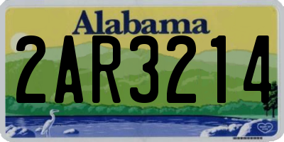 AL license plate 2AR3214