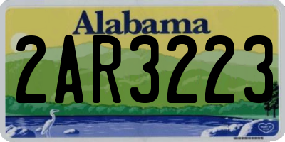 AL license plate 2AR3223