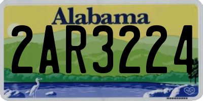 AL license plate 2AR3224