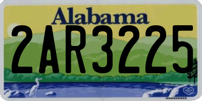 AL license plate 2AR3225