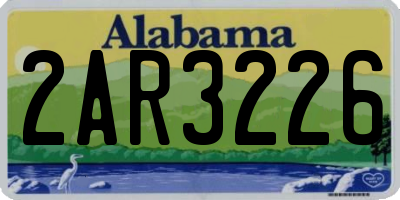 AL license plate 2AR3226