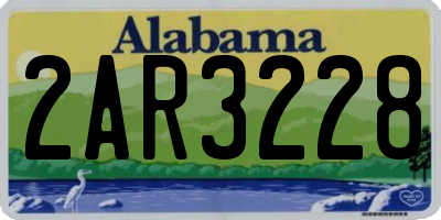 AL license plate 2AR3228