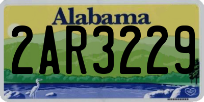 AL license plate 2AR3229