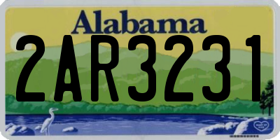 AL license plate 2AR3231