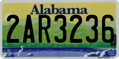 AL license plate 2AR3236