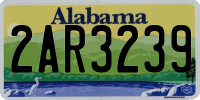 AL license plate 2AR3239