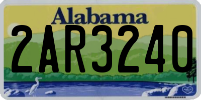 AL license plate 2AR3240