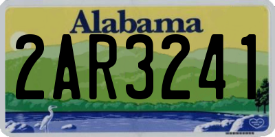 AL license plate 2AR3241